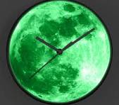Moon Clock Glowing In Dark